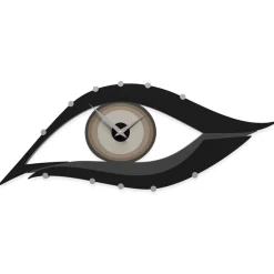Orologi Da Parete Moderni-Selezionato da Mazzolaluce Orologio da parete moderno eye legno tortora