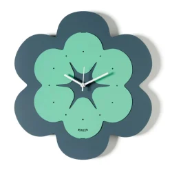 Orologi Da Parete Moderni-Selezionato da Mazzolaluce Orologio da parete moderno fiore verde e blu