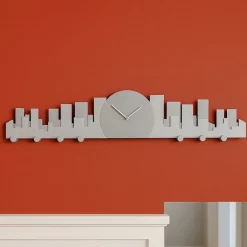 Orologi Da Parete Moderni-Selezionato da Mazzolaluce Orologio da parete moderno in legno bianco grigio