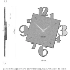Orologi Da Parete Moderni-Selezionato da Mazzolaluce Orologio da parete moderno in legno verde e grigio