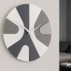 Orologi Da Parete Moderni-Selezionato da Mazzolaluce Orologio da parete moderno in legno nero rotondo