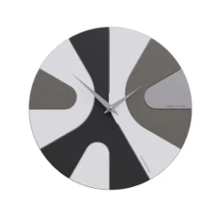 Orologi Da Parete Moderni-Selezionato da Mazzolaluce Orologio da parete moderno in legno nero rotondo