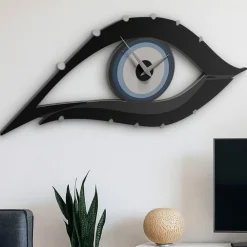 Orologi Da Parete Moderni-Selezionato da Mazzolaluce Orologio da parete moderno legno azzurro polvere