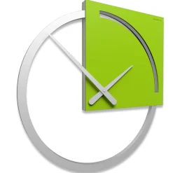 Orologi Da Parete Moderni-Selezionato da Mazzolaluce Orologio da parete moderno legno colore verde mela grigio