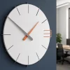 Orologi Da Parete Moderni-Selezionato da Mazzolaluce Orologio da parete moderno legno colore bianco arancione