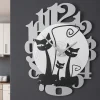 Orologi Da Parete Moderni-Selezionato da Mazzolaluce Orologio da parete moderno legno nero grigio