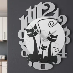 Orologi Da Parete Moderni-Selezionato da Mazzolaluce Orologio da parete moderno legno nero grigio
