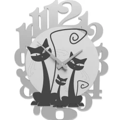 Orologi Da Parete Moderni-Selezionato da Mazzolaluce Orologio da parete moderno legno nero grigio