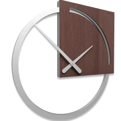 Orologi Da Parete Moderni-Selezionato da Mazzolaluce Orologio da parete moderno legno rovere wenge' grigio