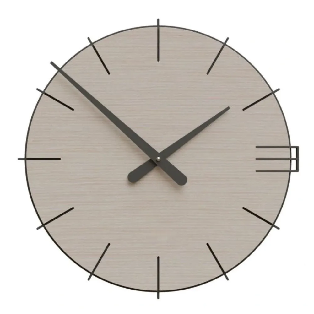 Orologi Da Parete Moderni-Selezionato da Mazzolaluce Orologio da parete moderno legno colore rovere decape