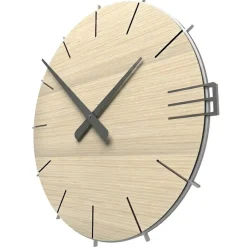 Orologi Da Parete Moderni-Selezionato da Mazzolaluce Orologio da parete moderno legno colore rovere decape