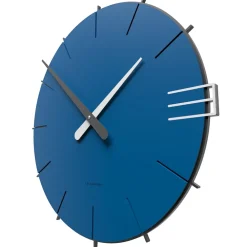 Orologi Da Parete Moderni-Selezionato da Mazzolaluce Orologio da parete moderno legno colore blu elettrico