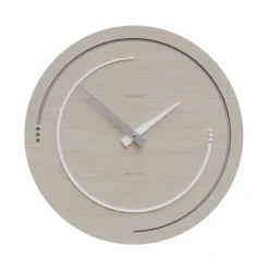 Orologi Da Parete Moderni-Selezionato da Mazzolaluce Orologio da parete moderno legno rotondo rovere e bianco