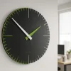 Orologi Da Parete Moderni-Selezionato da Mazzolaluce Orologio da parete moderno nero verde bianco in legno taglio laser