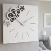 Orologi Da Parete Moderni-Selezionato da Mazzolaluce Orologio da parete moderno quadrato legno bianco grigio