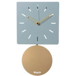 Orologi Da Parete Moderni-Selezionato da Mazzolaluce Orologio da parete moderno quadrato verde pendolo dorato