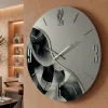 Orologi Da Parete Moderni-Selezionato da Mazzolaluce Orologio da parete moderno resina effetto marmo per soggiorno rotondo 70cm