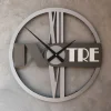 Orologi Da Parete Moderni-Selezionato da Mazzolaluce Orologio da parete moderno rotondo legno grigio quarzo 48cm