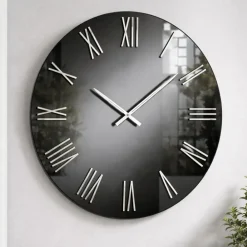 Orologi Da Parete Moderni-Selezionato da Mazzolaluce Orologio da parete moderno rotondo specchio fume' 60cm
