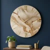 Orologi Da Parete Moderni-Selezionato da Mazzolaluce Orologio da parete moderno rotondo effetto marmo dettagli oro 100cm