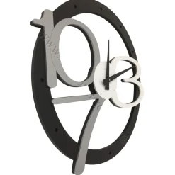Orologi Da Parete Moderni-Selezionato da Mazzolaluce Orologio da parete moderno rotondo nero grigio design originale