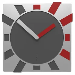 Orologi Da Parete Moderni-Selezionato da Mazzolaluce Orologio da parete moderno rosso rubino grigio