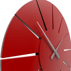 Orologi Da Parete Moderni-Selezionato da Mazzolaluce Orologio da parete moderno rotondo rosso rubino in legno