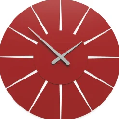 Orologi Da Parete Moderni-Selezionato da Mazzolaluce Orologio da parete moderno rotondo rosso rubino in legno
