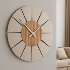 Orologi Da Parete Moderni-Selezionato da Mazzolaluce Orologio da parete moderno rotondo in legno per ufficio