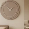 Orologi Da Parete Moderni-Selezionato da Mazzolaluce Orologio da parete moderno rotondo legno caffelatte