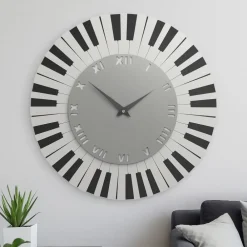 Orologi Da Parete Moderni-Selezionato da Mazzolaluce Orologio da parete musicale donizzetti legno colore grigio