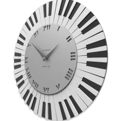 Orologi Da Parete Moderni-Selezionato da Mazzolaluce Orologio da parete musicale donizzetti legno colore grigio