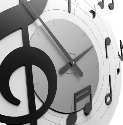 Orologi Da Parete Moderni-Selezionato da Mazzolaluce Orologio da parete musicale legno nero grigio