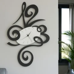 Orologi Da Parete Moderni-Selezionato da Mazzolaluce Orologio da parete nero moderno design ovale