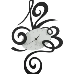 Orologi Da Parete Moderni-Selezionato da Mazzolaluce Orologio da parete nero moderno design ovale