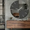 Orologi Da Parete Moderni-Selezionato da Mazzolaluce Orologio da parete next fume 60cm tondo moderno in vetro