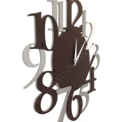 Orologi Da Parete Moderni-Selezionato da Mazzolaluce Orologio da parete numeri moderni rovere grigio wenge design
