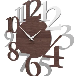 Orologi Da Parete Moderni-Selezionato da Mazzolaluce Orologio da parete numeri moderni rovere grigio wenge design