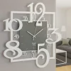 Orologi Da Parete Moderni-Selezionato da Mazzolaluce Orologio da parete numeri moderni quadrato bianco