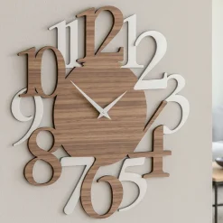 Orologi Da Parete Moderni-Selezionato da Mazzolaluce Orologio da parete numeri moderni legno noce canaletto