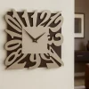Orologi Da Parete Moderni-Selezionato da Mazzolaluce Orologio da parete numeri moderni quadrato marrone