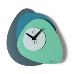 Orologi Da Parete Moderni-Selezionato da Mazzolaluce Orologio da parete ondulato moderno verde e blu