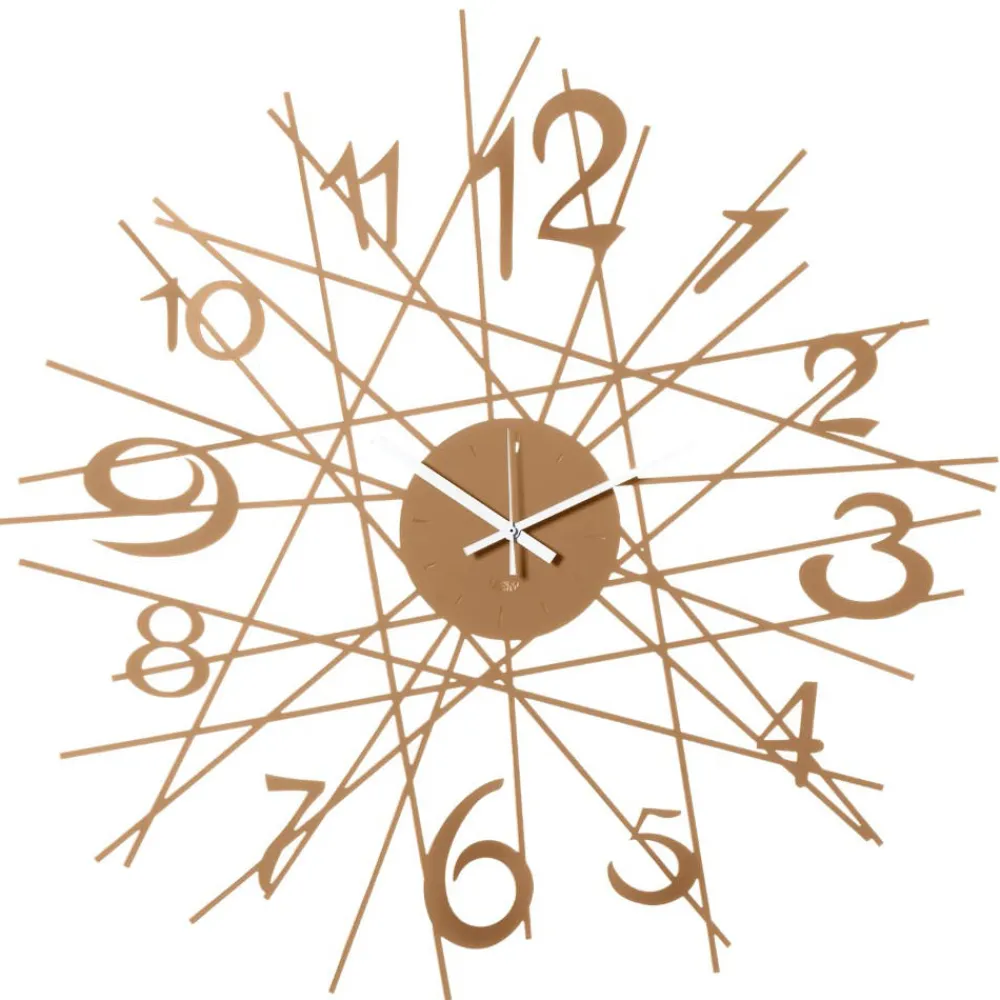 Orologi Da Parete Moderni-Selezionato da Mazzolaluce Orologio da parete oro design intreccio linee moderno