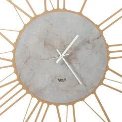 Orologi Da Parete Moderni-Selezionato da Mazzolaluce Orologio da parete oro rotondo numeri romani effetto marmo