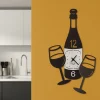 Orologi Da Parete Moderni-Selezionato da Mazzolaluce Orologio da parete per cucina nero vino bicchieri