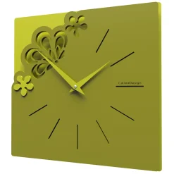 Orologi Da Parete Moderni-Selezionato da Mazzolaluce Orologio da parete quadrato moderno colore verde oliva
