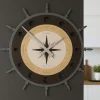 Orologi Da Parete Moderni-Selezionato da Mazzolaluce Orologio da parete rosa dei venti legno marrone