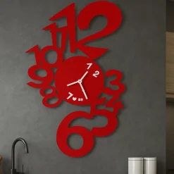 Orologi Da Parete Moderni-Selezionato da Mazzolaluce Orologio da parete rosso moderno rotondo