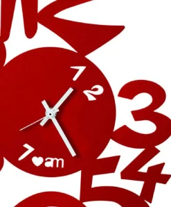 Orologi Da Parete Moderni-Selezionato da Mazzolaluce Orologio da parete rosso moderno rotondo