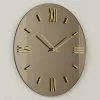 Orologi Da Parete Moderni-Selezionato da Mazzolaluce Orologio da parete rotondo 40cm specchio effetto bronzo numeri foglia oro